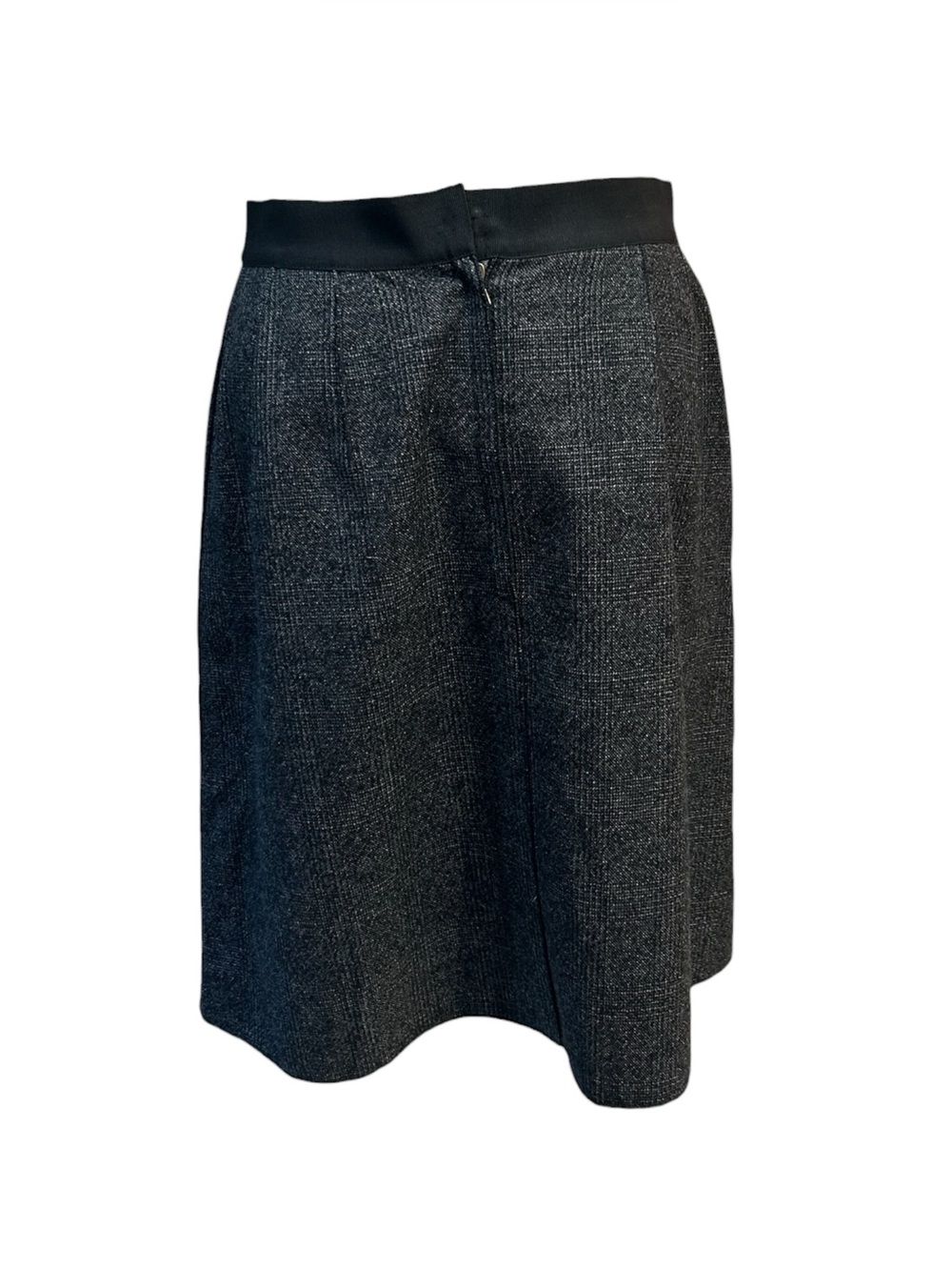 Y2k Dolce & Gabbana Wool Nylon Ribbon Waist A Line Knee Length Skirt